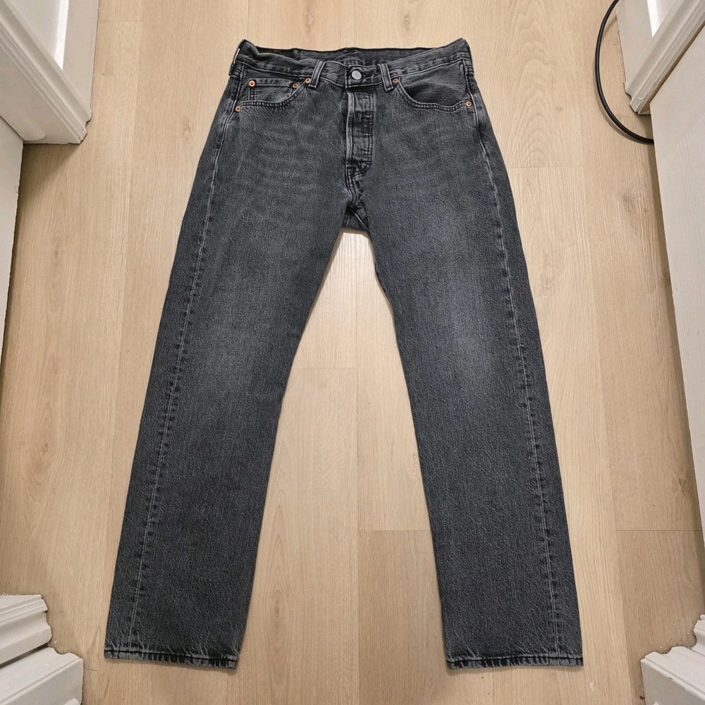 Levi's Gray Men's Straight Leg 501 Casual Everyday Grunge Jeans Size 31×30